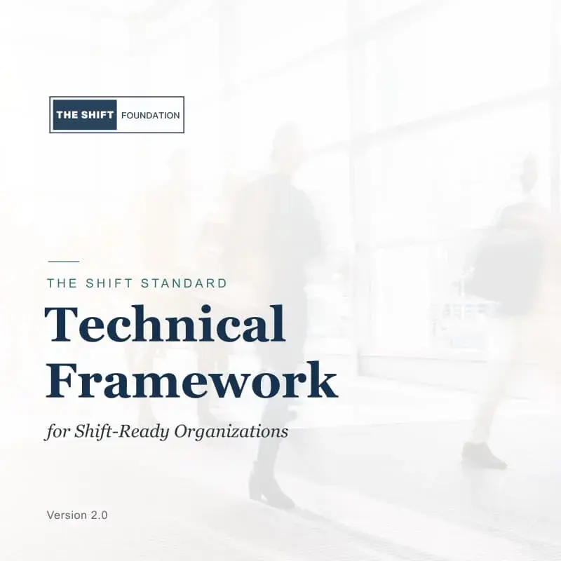 Cover of The Shift Standard — Technical Framework for Shift-Ready Organizations.